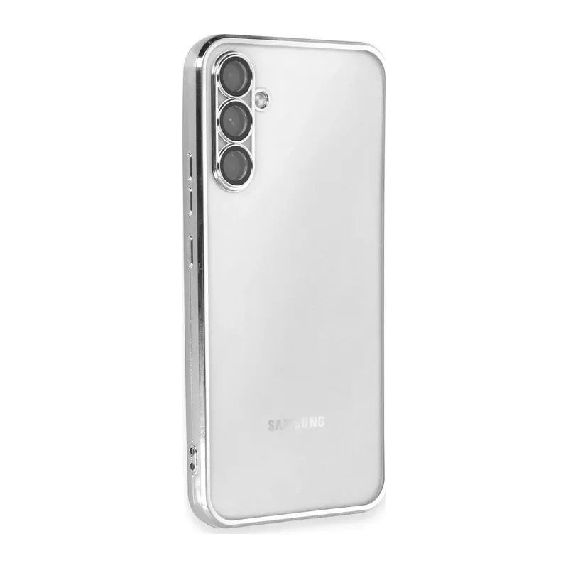 Samsung Galaxy A54 5G Kılıf Razer Lensli Silikon - Gümüş