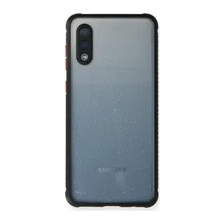 Samsung Galaxy A02 Kılıf Miami Şeffaf Silikon - Siyah