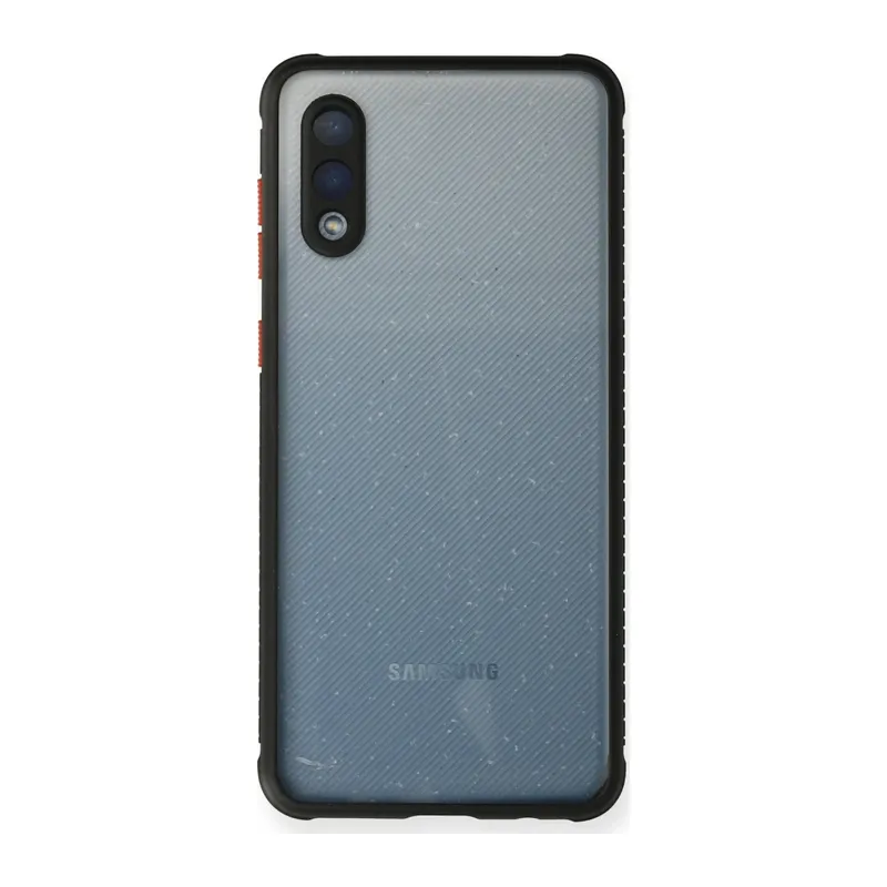 Samsung Galaxy A02 Kılıf Miami Şeffaf Silikon - Siyah