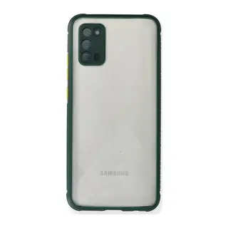 Samsung Galaxy A02S Kılıf Miami Şeffaf Silikon - Koyu Yeşil