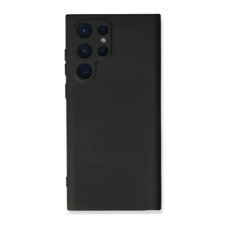 Samsung Galaxy S22 Ultra Kılıf Nano içi Kadife Silikon - Siyah