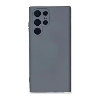 Samsung Galaxy S22 Ultra Kılıf Nano içi Kadife Silikon - Gri
