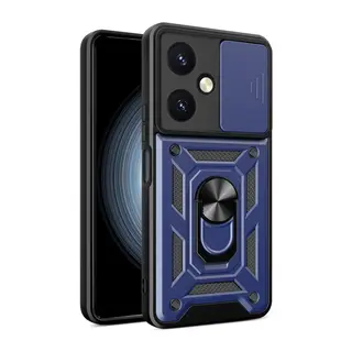 Vivo Y27 Kılıf Pars Lens Yüzüklü Silikon - Lacivert