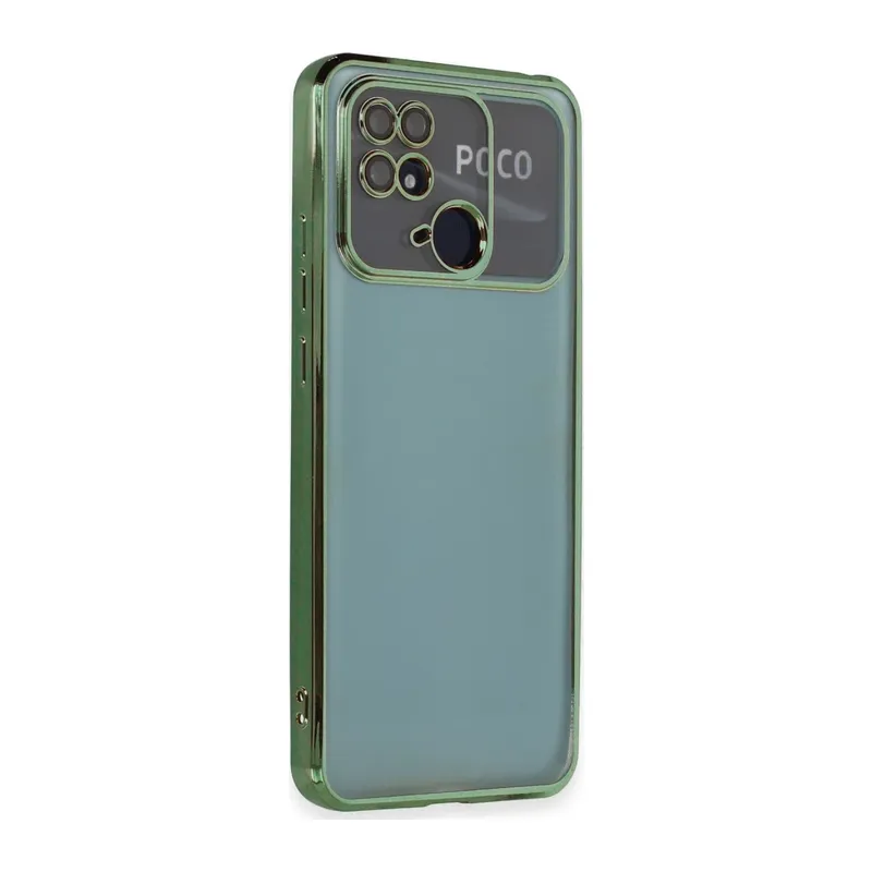 Xiaomi Redmi 10C Kılıf Razer Lensli Silikon - Yeşil