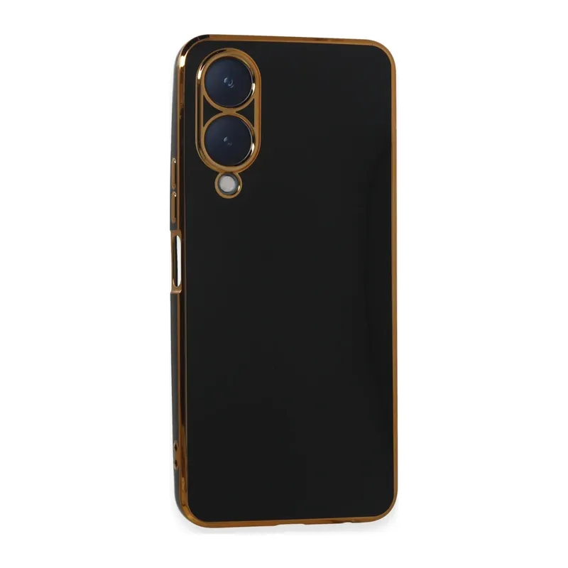 Vivo Y17S Kılıf Volet Silikon - Siyah
