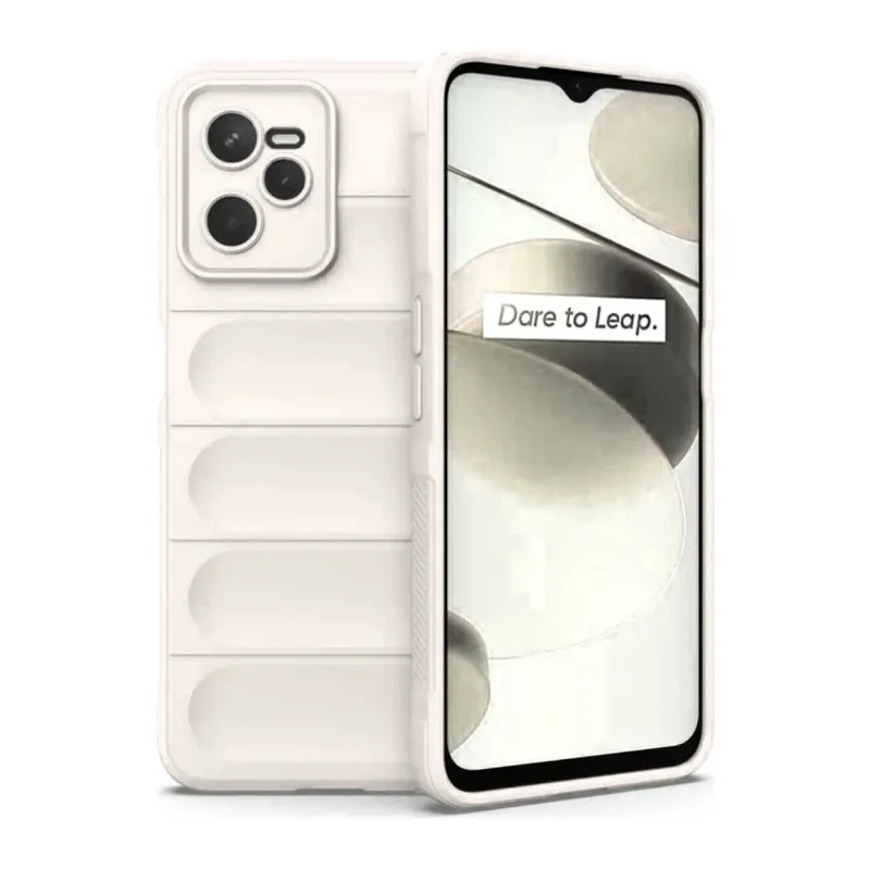 Realme C35 Kılıf Optimum Silikon - Krem