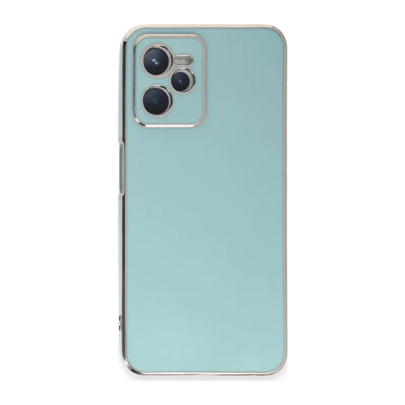 Realme C35 Kılıf Volet Silikon - Açık Yeşil