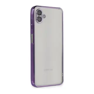 Samsung Galaxy A04 Kılıf Razer Lensli Silikon - Mor