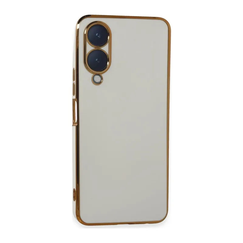 Vivo Y17S Kılıf Volet Silikon - Beyaz