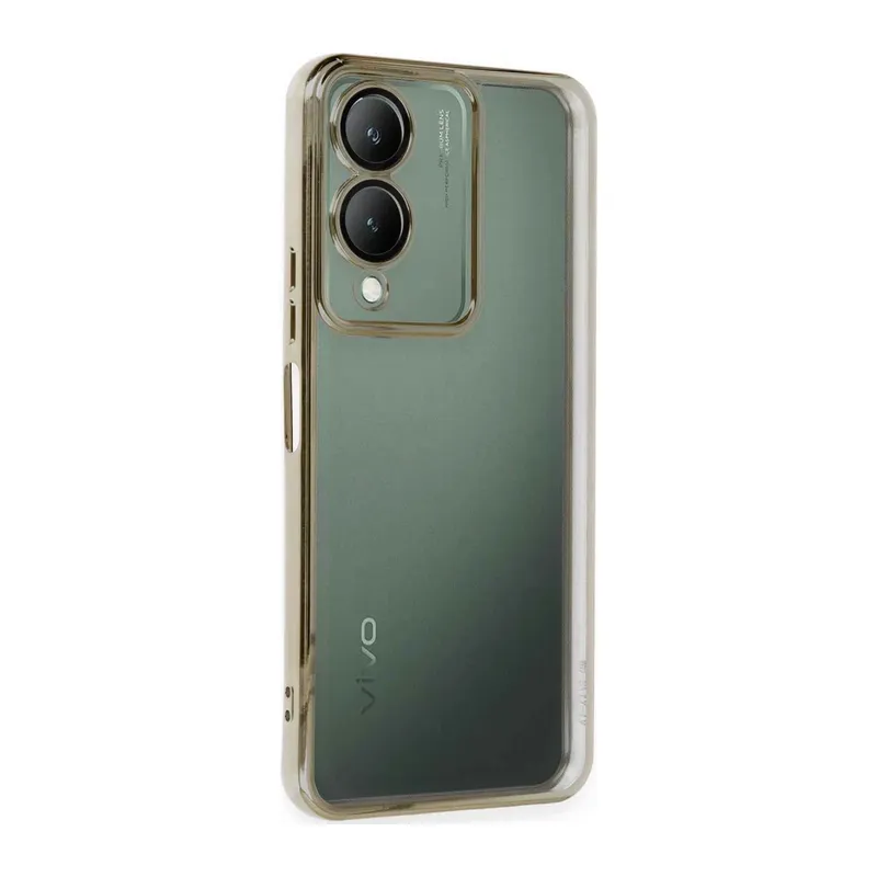 Vivo Y17S Kılıf Razer Lensli Silikon - Gold