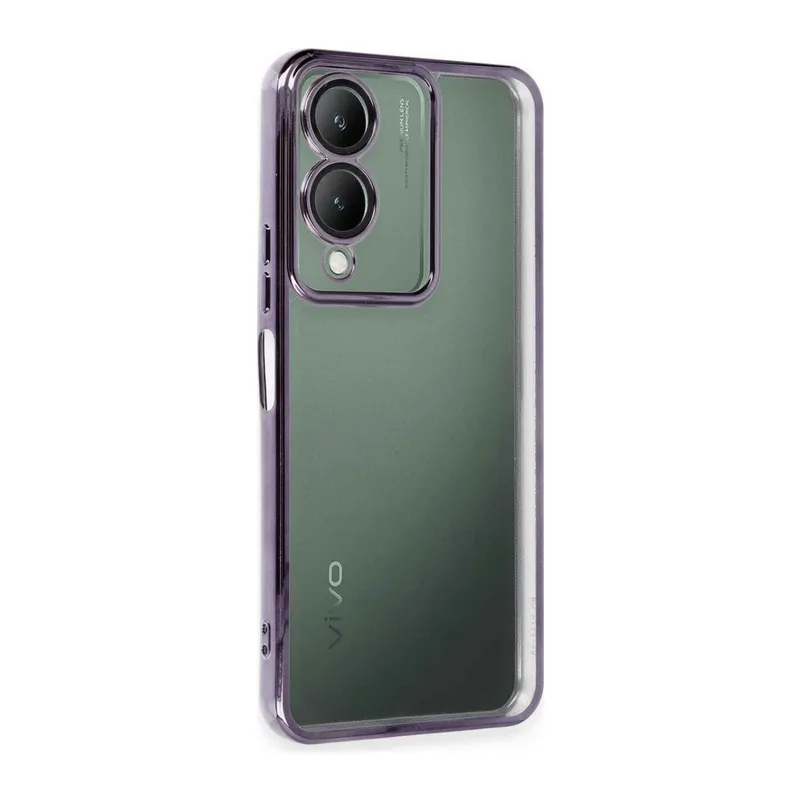 Vivo Y17S Kılıf Razer Lensli Silikon - Mor