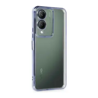 Vivo Y17S Kılıf Razer Lensli Silikon - Açık Mavi