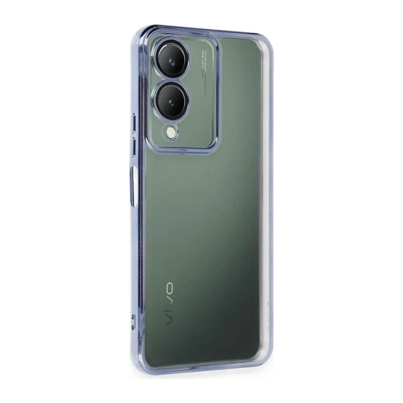 Vivo Y17S Kılıf Razer Lensli Silikon - Açık Mavi