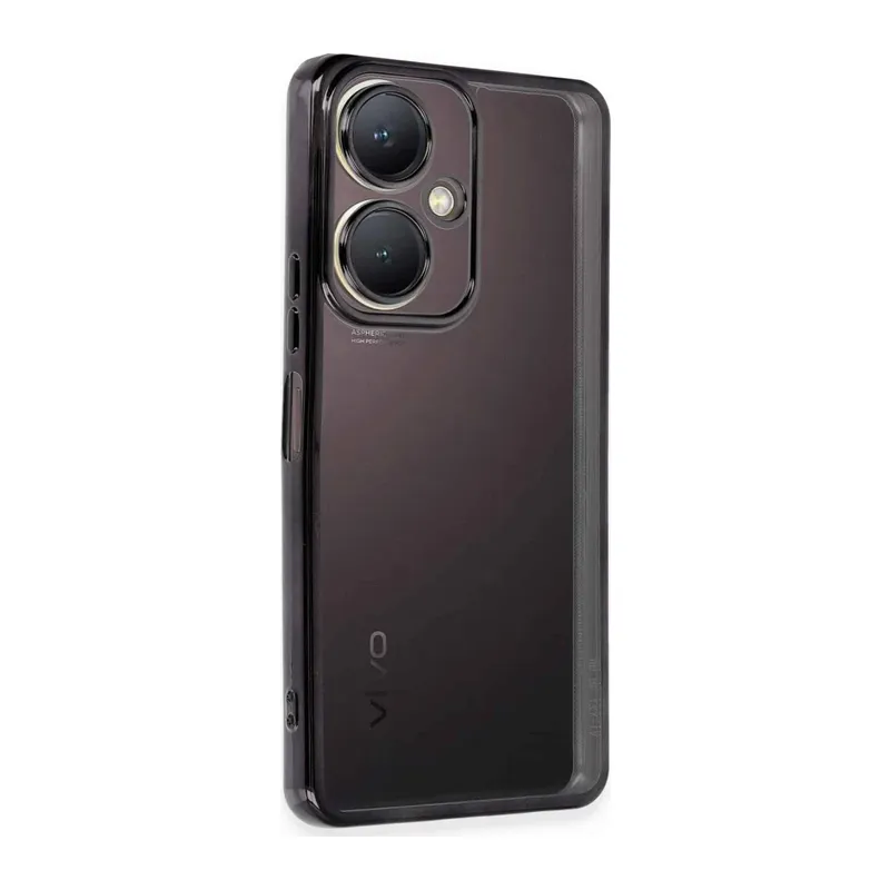 Vivo Y27 Kılıf Razer Lensli Silikon - Siyah