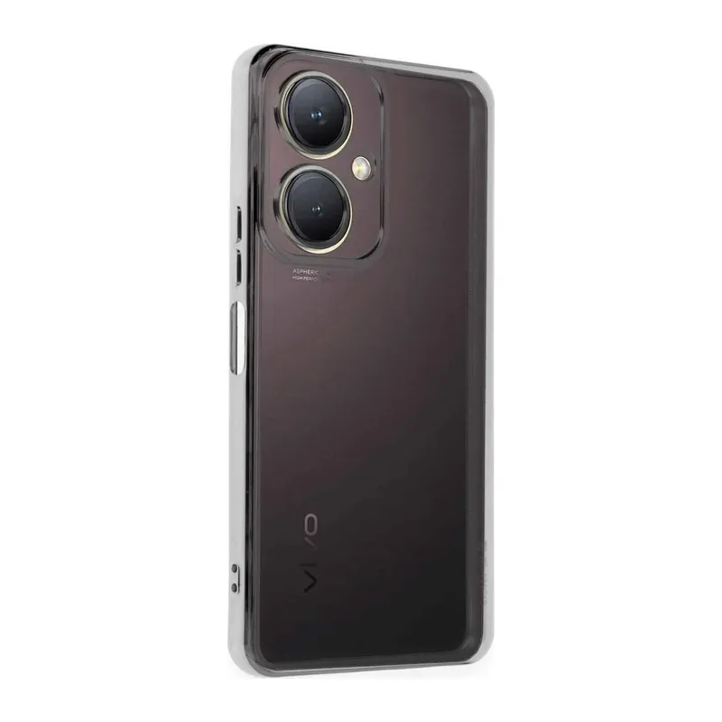 Vivo Y27 Kılıf Razer Lensli Silikon - Gümüş