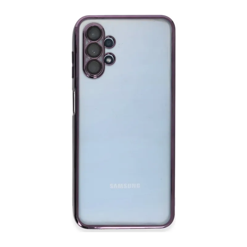 Samsung Galaxy A13 4G Kılıf Razer Lensli Silikon - Mor