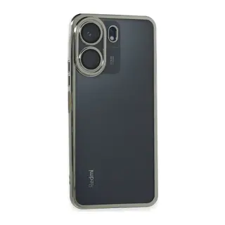 Xiaomi Redmi 13C Kılıf Razer Lensli Silikon - Gümüş