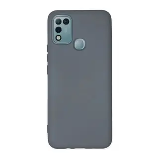 İnfinix Hot 10 Play Kılıf Nano içi Kadife Silikon - Gri