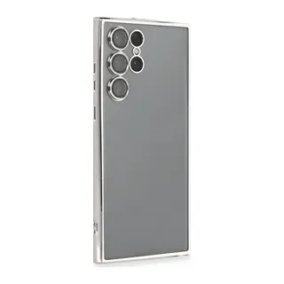 Samsung Galaxy S22 Ultra Kılıf Razer Lensli Silikon - Gümüş