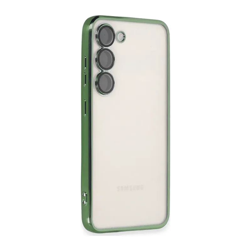 Samsung Galaxy S23 Kılıf Razer Lensli Silikon - Yeşil