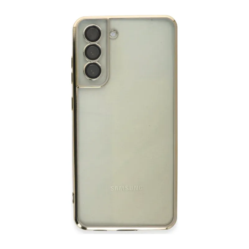 Samsung Galaxy S21 FE Kılıf Razer Lensli Silikon - Gold