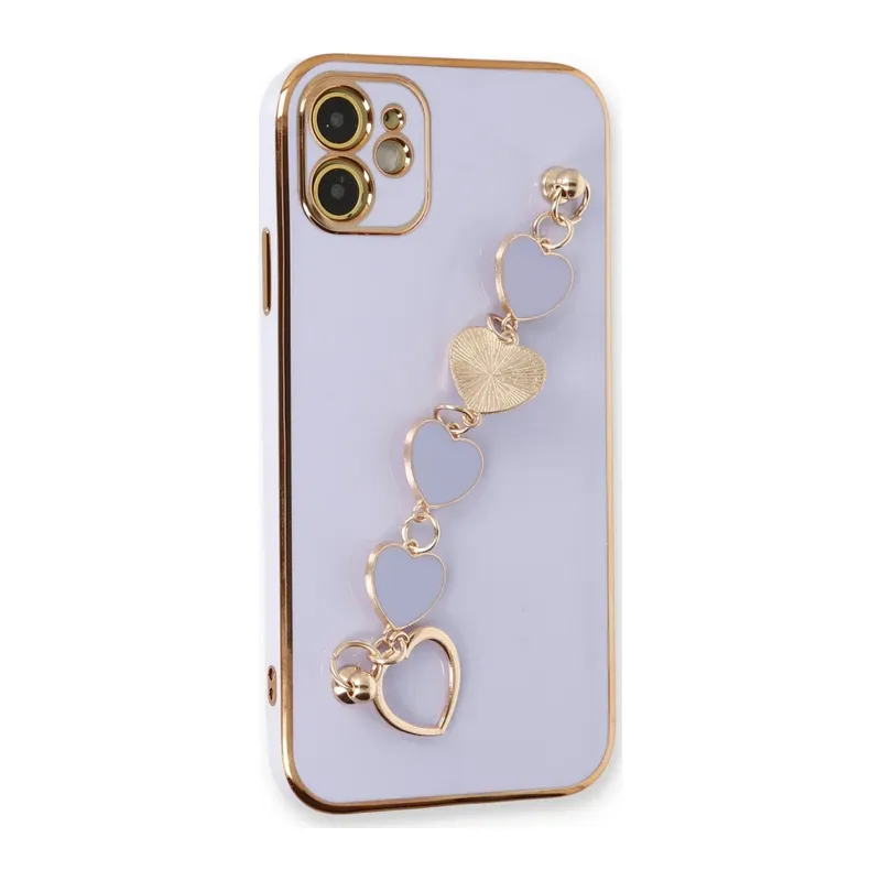 Apple iPhone 12 Kılıf Esila Silikon - Lila