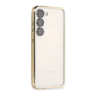 Samsung Galaxy S23 Kılıf Razer Lensli Silikon - Gold