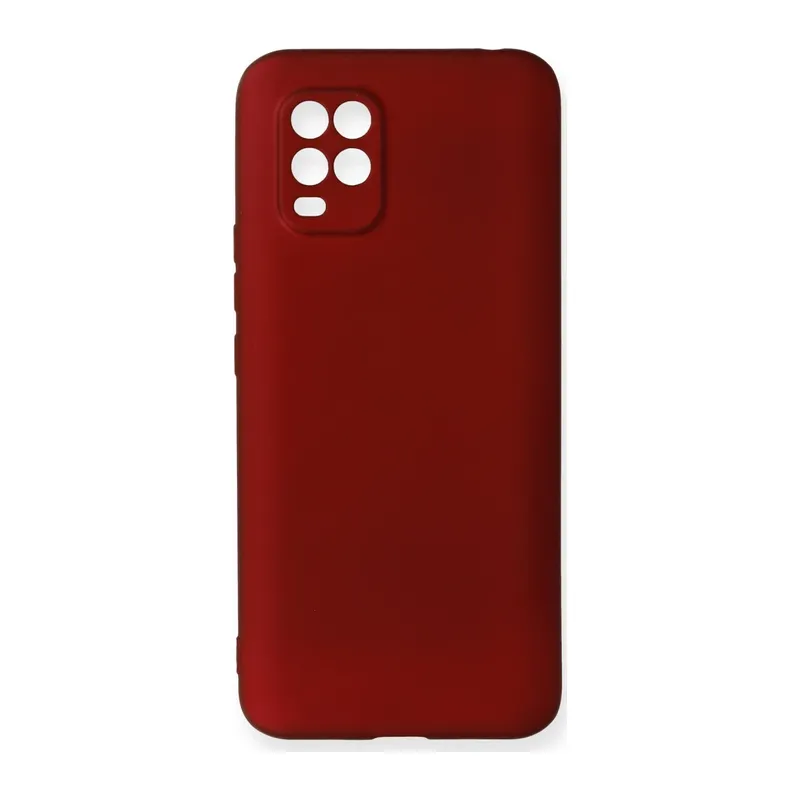 Xiaomi Mi 10 Lite Kılıf First Silikon - Bordo