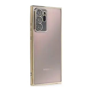 Samsung Galaxy Note 20 Ultra Kılıf Razer Lensli Silikon - Gold
