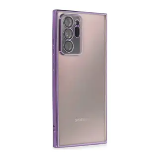 Samsung Galaxy Note 20 Ultra Kılıf Razer Lensli Silikon - Mor