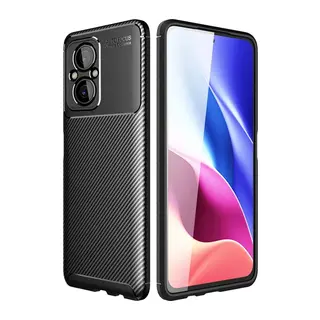 Xiaomi Poco M5 Kılıf Auto Focus Karbon Kapak - Siyah