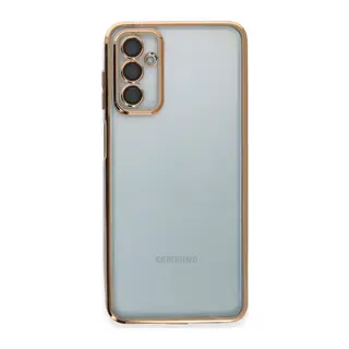 Samsung Galaxy M23 Kılıf Razer Lensli Silikon - Gold