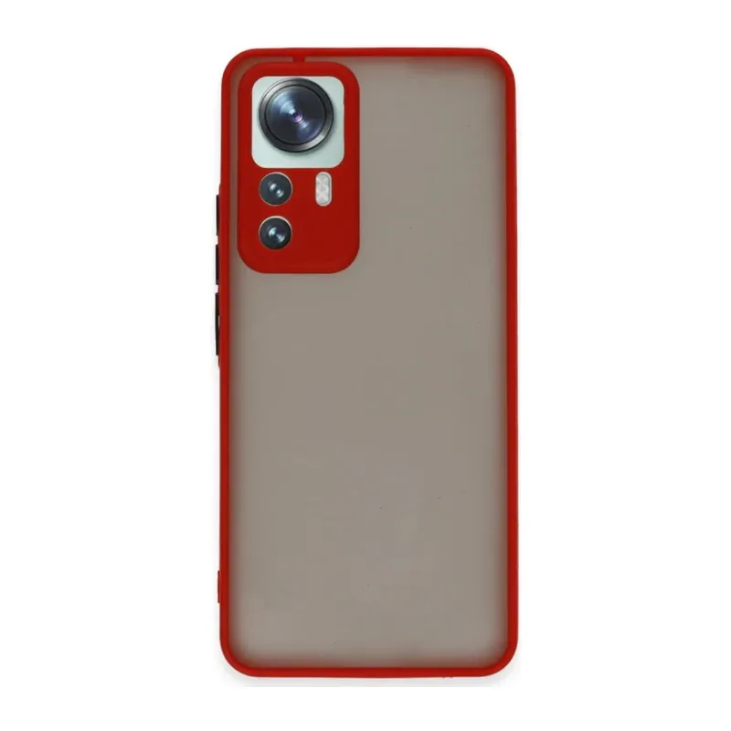 Xiaomi Mi 12T Pro Kılıf Montreal Silikon Kapak - Kırmızı