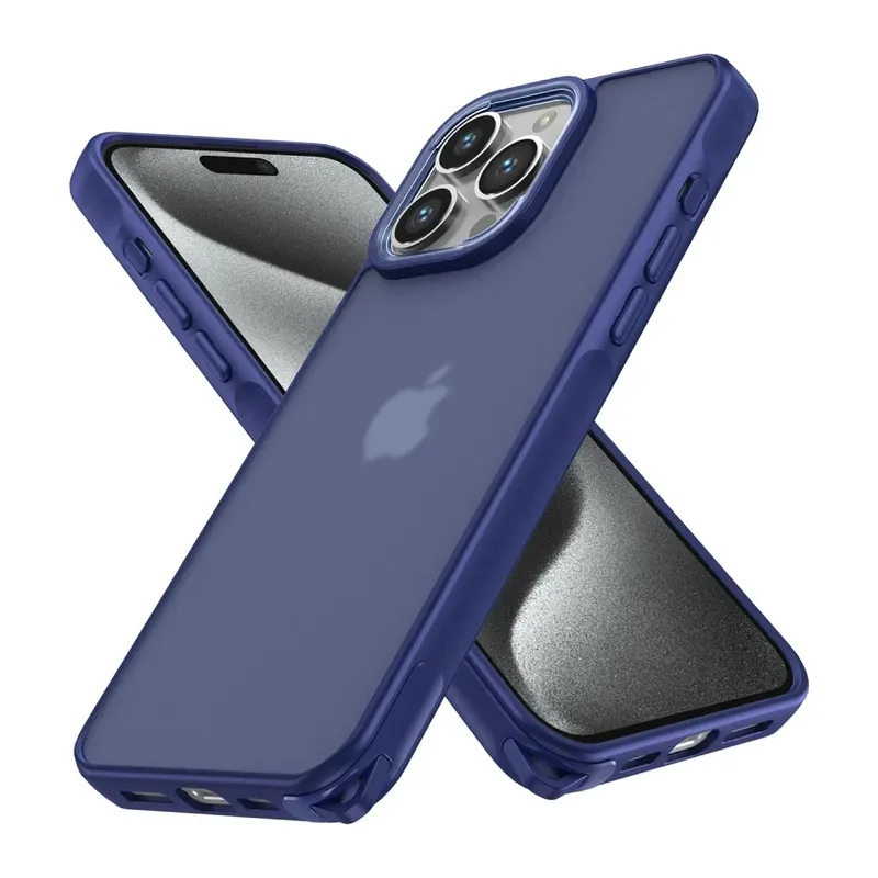 Apple iPhone 15 Pro Kılıf Elegant Kapak - Lacivert