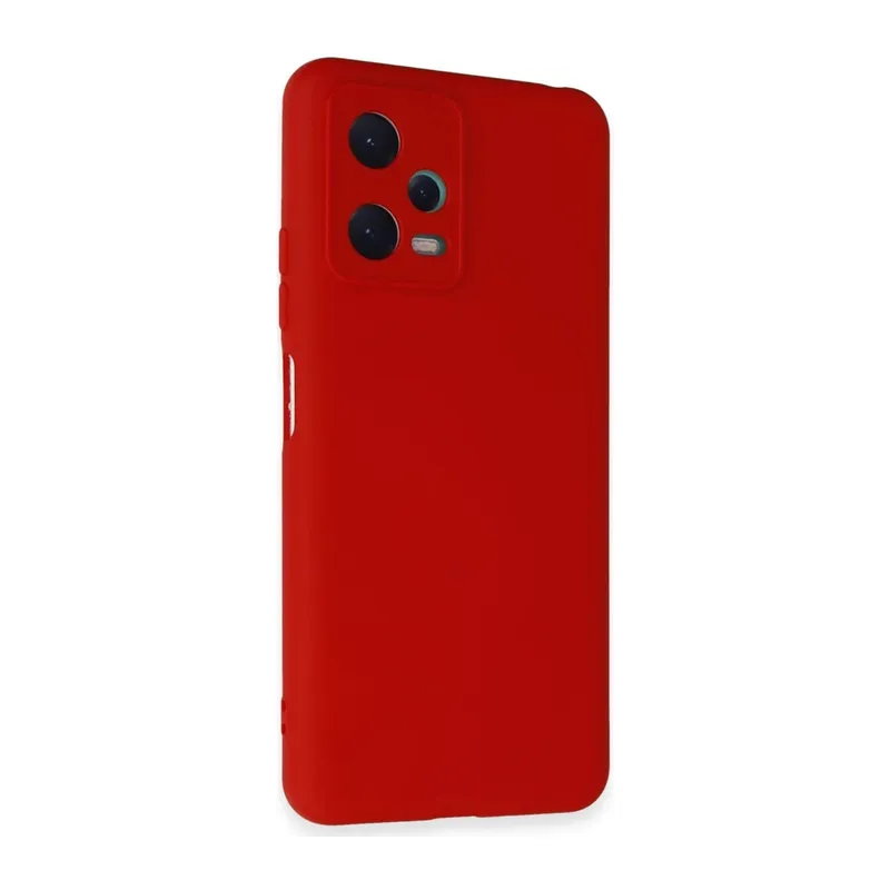 Xiaomi Redmi Note 12 5G Kılıf Nano içi Kadife Silikon - Kırmızı