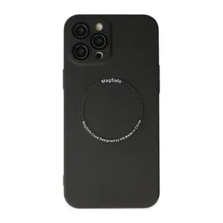 Apple iPhone 12 Pro Kılıf Jack Magneticsafe Lens Silikon - Siyah