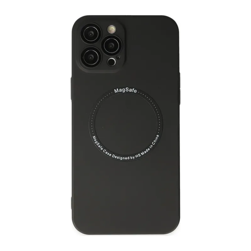 Apple iPhone 12 Pro Kılıf Jack Magneticsafe Lens Silikon - Siyah