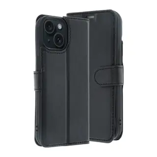 Apple iPhone 15 Trend S Plus Kapaklı Kılıf - Siyah