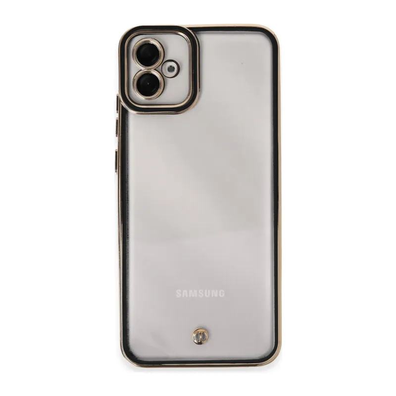 Samsung Galaxy A04E Kılıf Liva Lens Silikon - Siyah