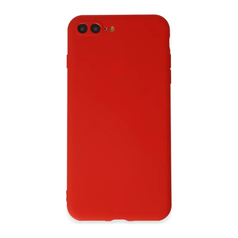 Apple iPhone 7 Plus Kılıf First Silikon - Kırmızı