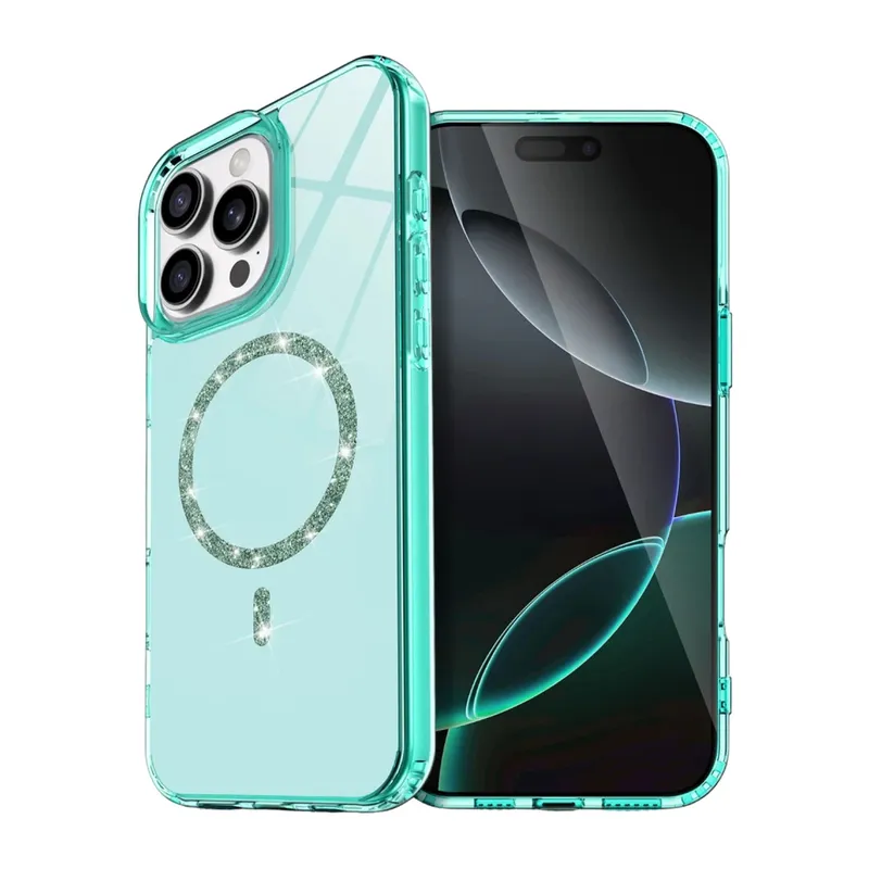 Apple iPhone 15 Pro Max Live Diamond Magsafe Kapak - Yeşil