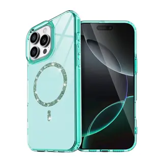 Apple iPhone 16 Pro Max Live Diamond Magsafe Kapak - Yeşil