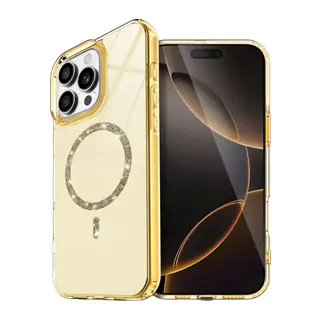 Apple iPhone 16 Pro Live Diamond Magsafe Kapak - Sarı