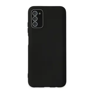 Samsung Galaxy A03S Kılıf Lansman Glass Kapak - Siyah