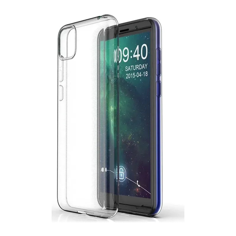 Huawei Y5P Kılıf Lüx Şeffaf Silikon - Şeffaf