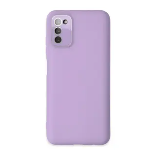 Samsung Galaxy A03S Kılıf Lansman Glass Kapak - Lila
