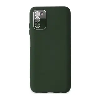 Samsung Galaxy A03S Kılıf Lansman Glass Kapak - Koyu Yeşil