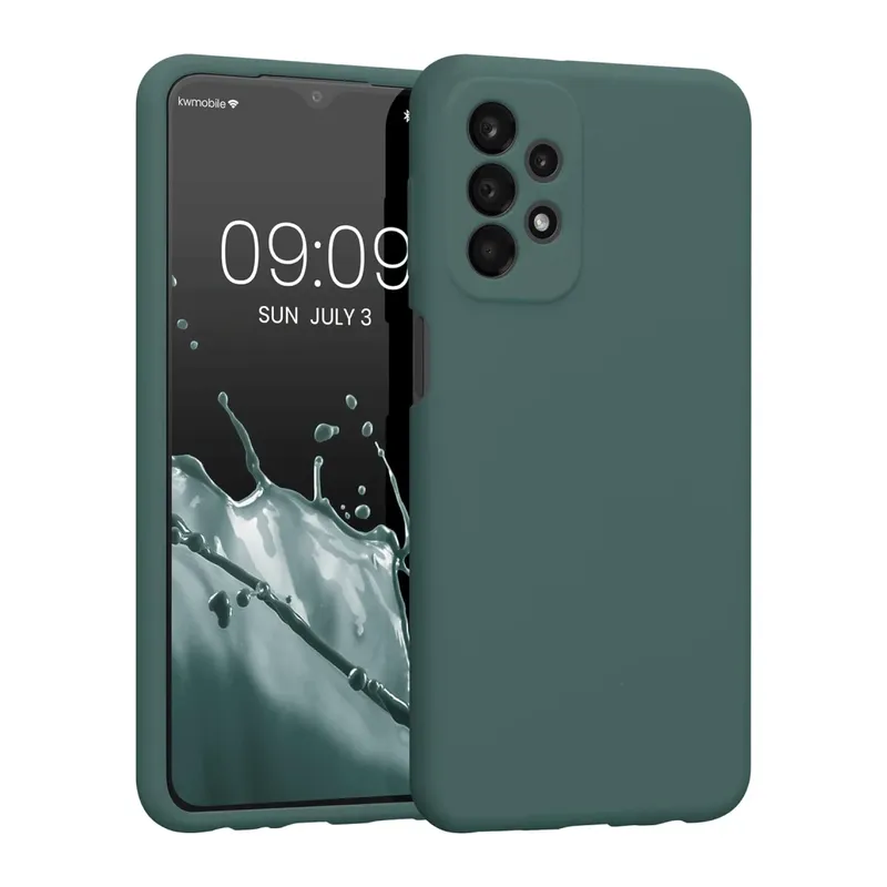 Samsung Galaxy A23 4G Kılıf First Silikon - Koyu Yeşil
