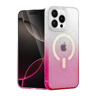 Apple iPhone 15 Pro Pummel Shiny Magsafe Kapak - Pembe