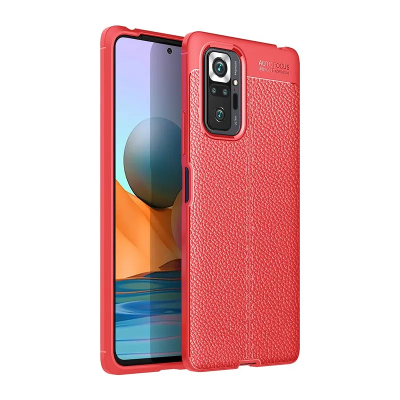 Xiaomi Redmi Note 10 Pro Kılıf Auto Focus Kapak - Kırmızı